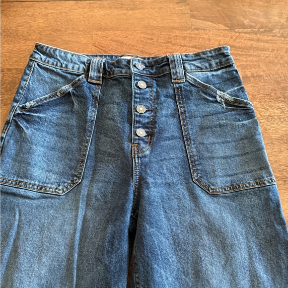 KanCan Dark Blue High Rise Wide Leg Jeans - Picture 4 of 7